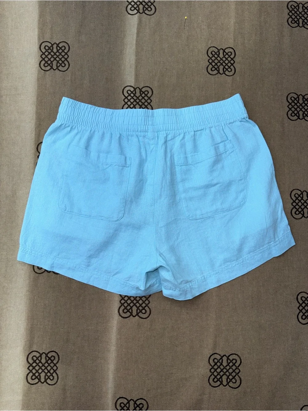 Old Navy NWT! Women'S Pull-On Linen Blend Short In Blue  Size L